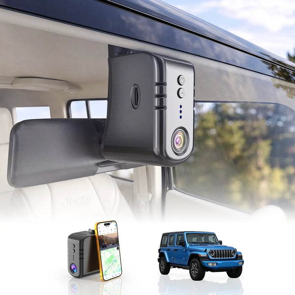 Premium Hidden 4K Dash Cam for Jeep Wrangler | OEM Mirror Mount [2018-2023]