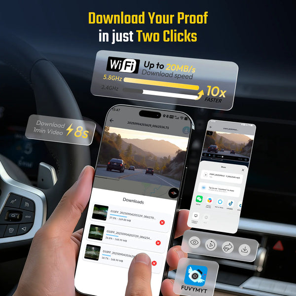 Fuvymyt OEM Dashcam for Volvo XC90, S60 & More (2018–2025)