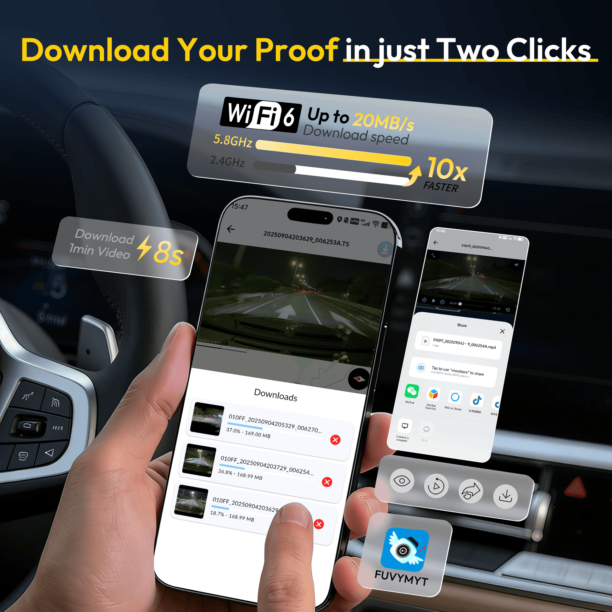 Premium 4K OEM Dash Cam for GMC Sierra, Yukon and More