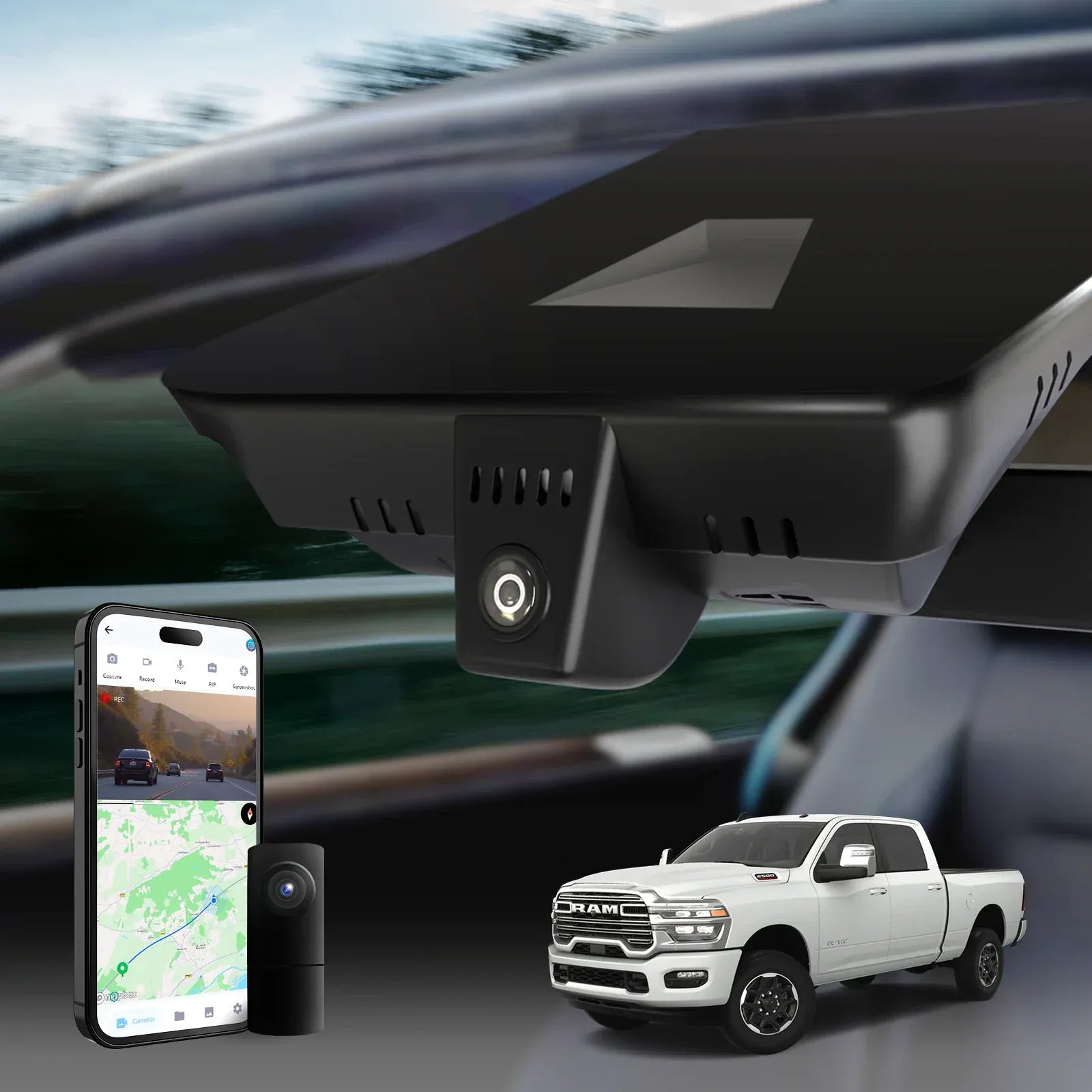 Premium 4K OEM Dash Cam for Dodge RAM 2500 | Invisible Dashcam [2019-2024]