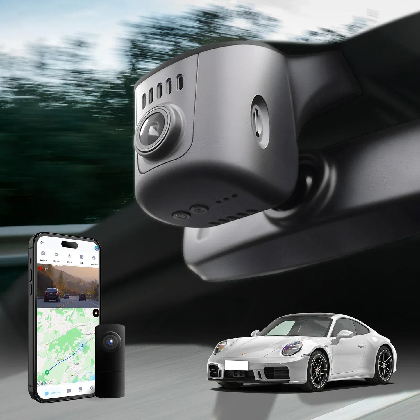 Fuvymyt Porsche 911 992 Dash Cam OEM Style 4K UHD Premium Integrated Dashcam [2020-2025]