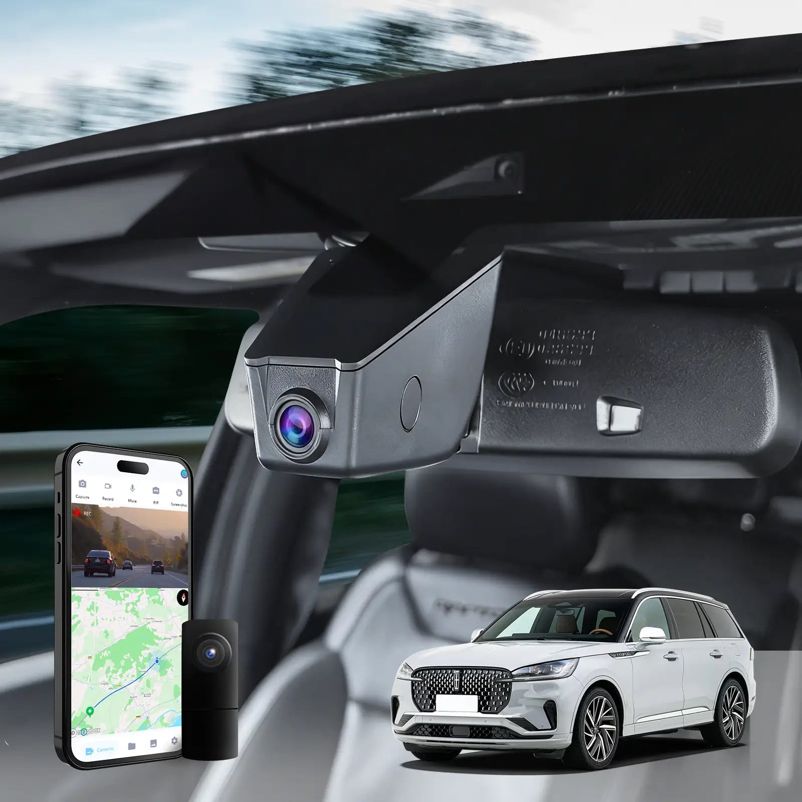 Fuvymyt Lincoln Aviator Dash Cam OEM Style 4K UHD Premium Integrated Dashcam