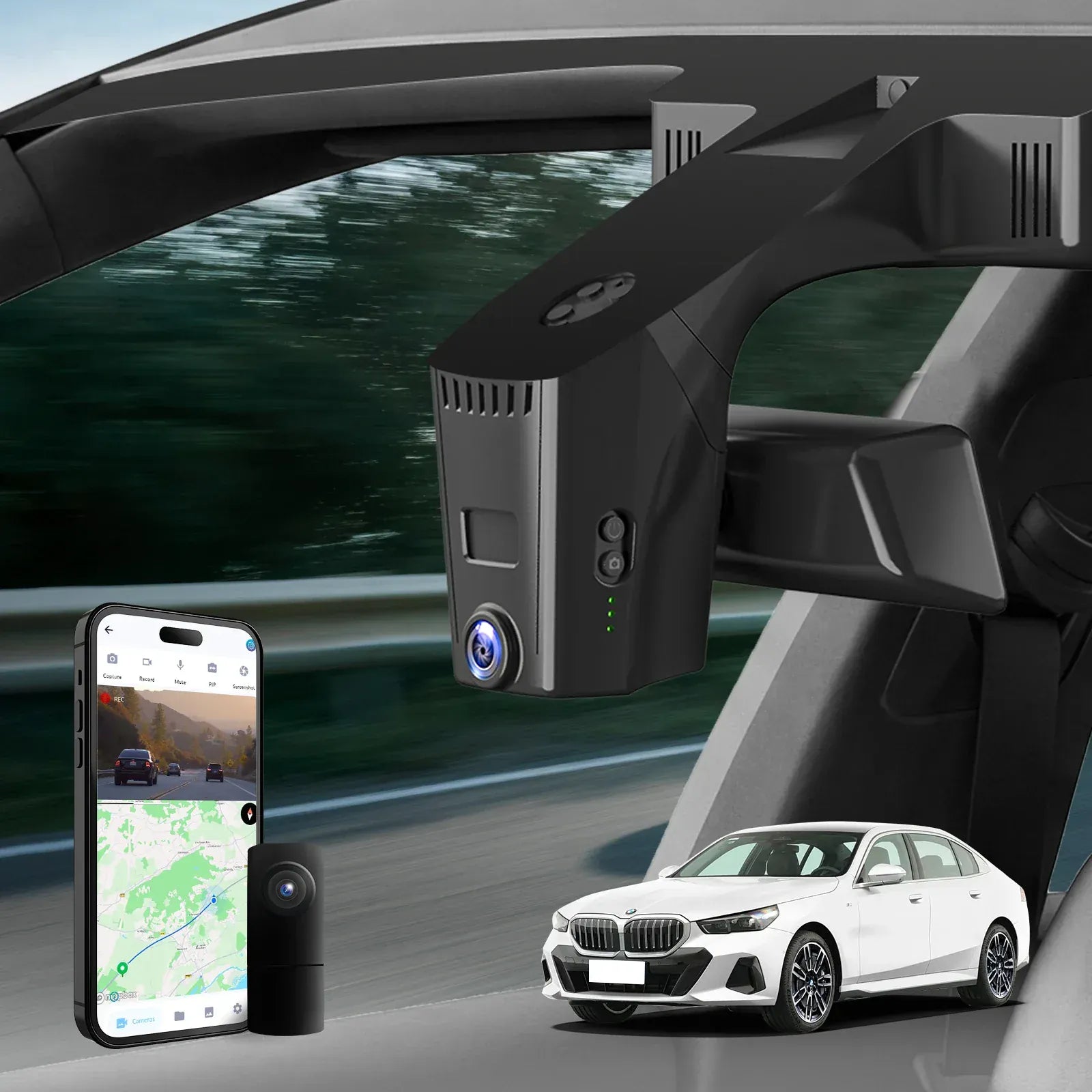 Fuvymyt BMW 5 Series 7 Series Dash Cam | OEM Style 4K UHD Premium Integrated Dashcam [2018-2023]