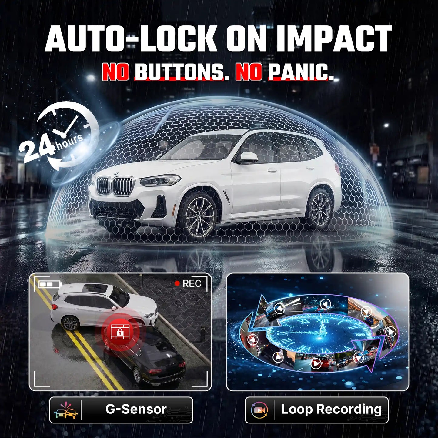 Fuvymyt BMW X3 Dash Cam | OEM Style 4K UHD Premium Integrated Dashcam [2018-2024]