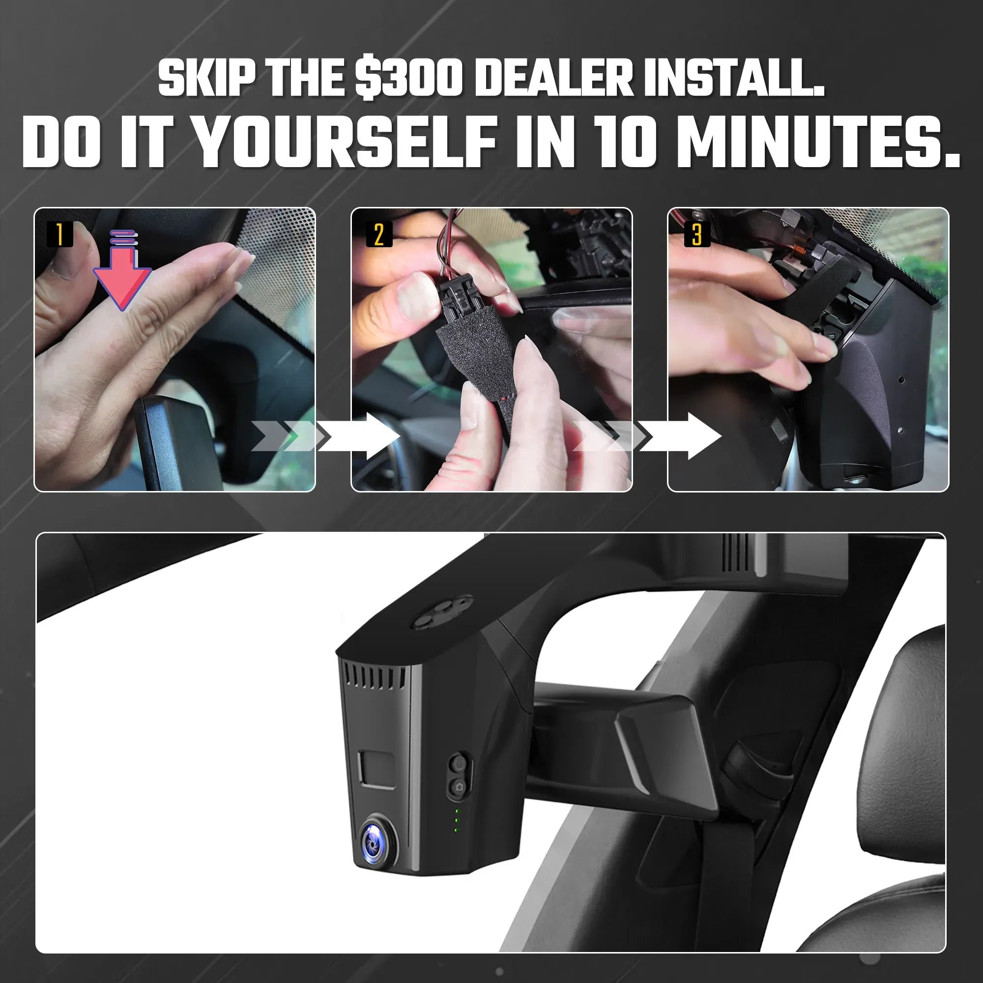 Fuvymyt BMW 5 Series 7 Series Dash Cam | OEM Style 4K UHD Premium Integrated Dashcam [2018-2023]