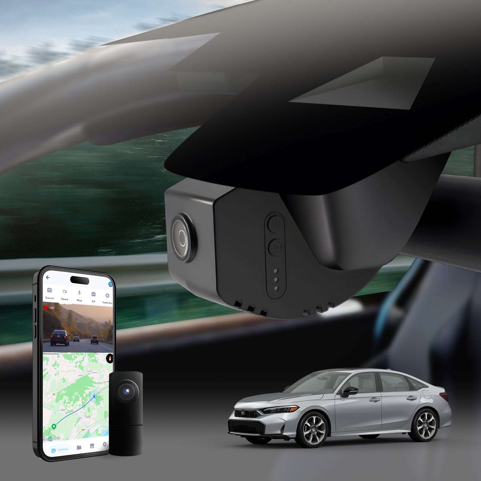 Fuvymyt OEM-Fit 4K Dash Cam for Honda (2019–2025 Accord, Civic & CR-V)