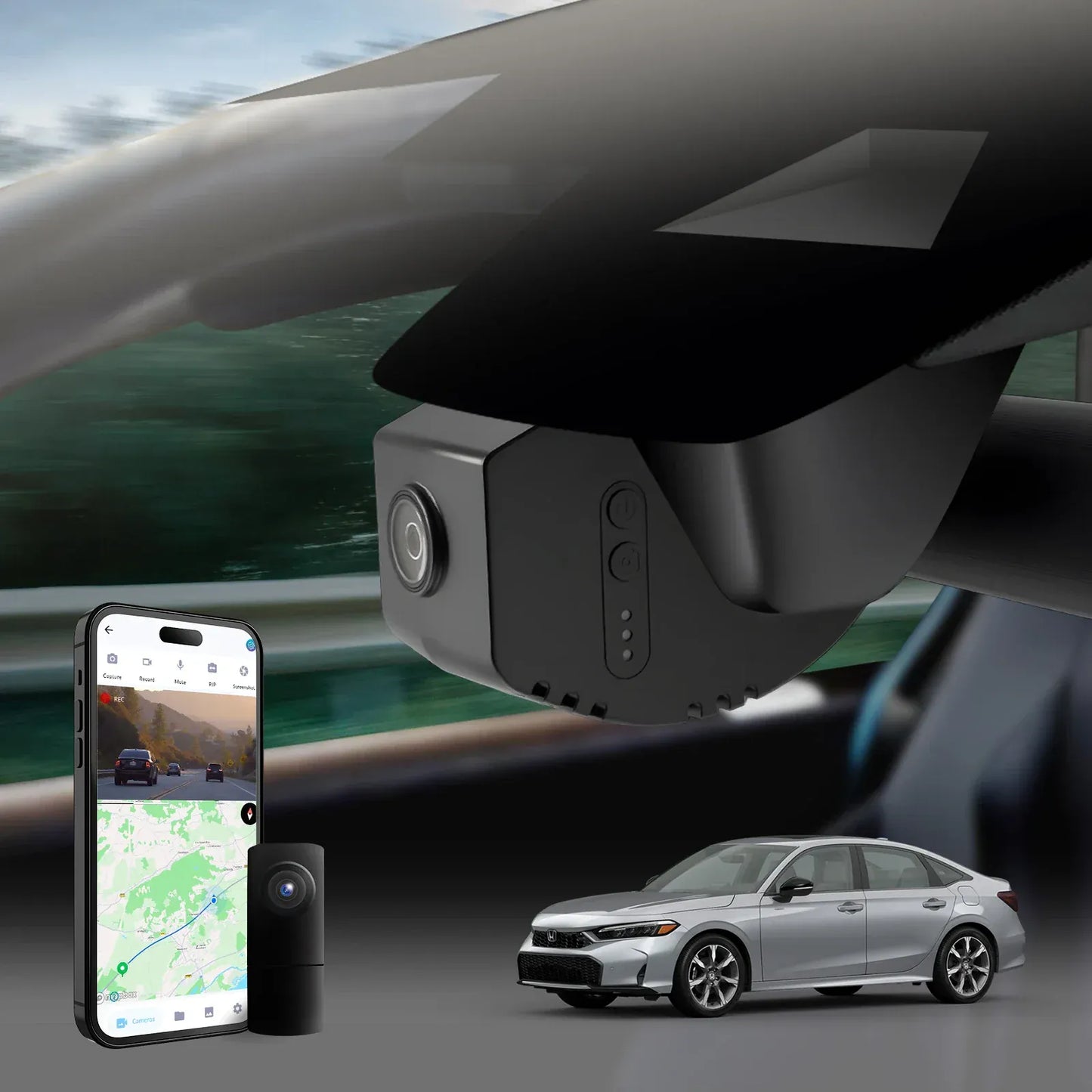 Premium 4K OEM Dash Cam for Honda Civic | Invisible Dashcam [2023-2025]