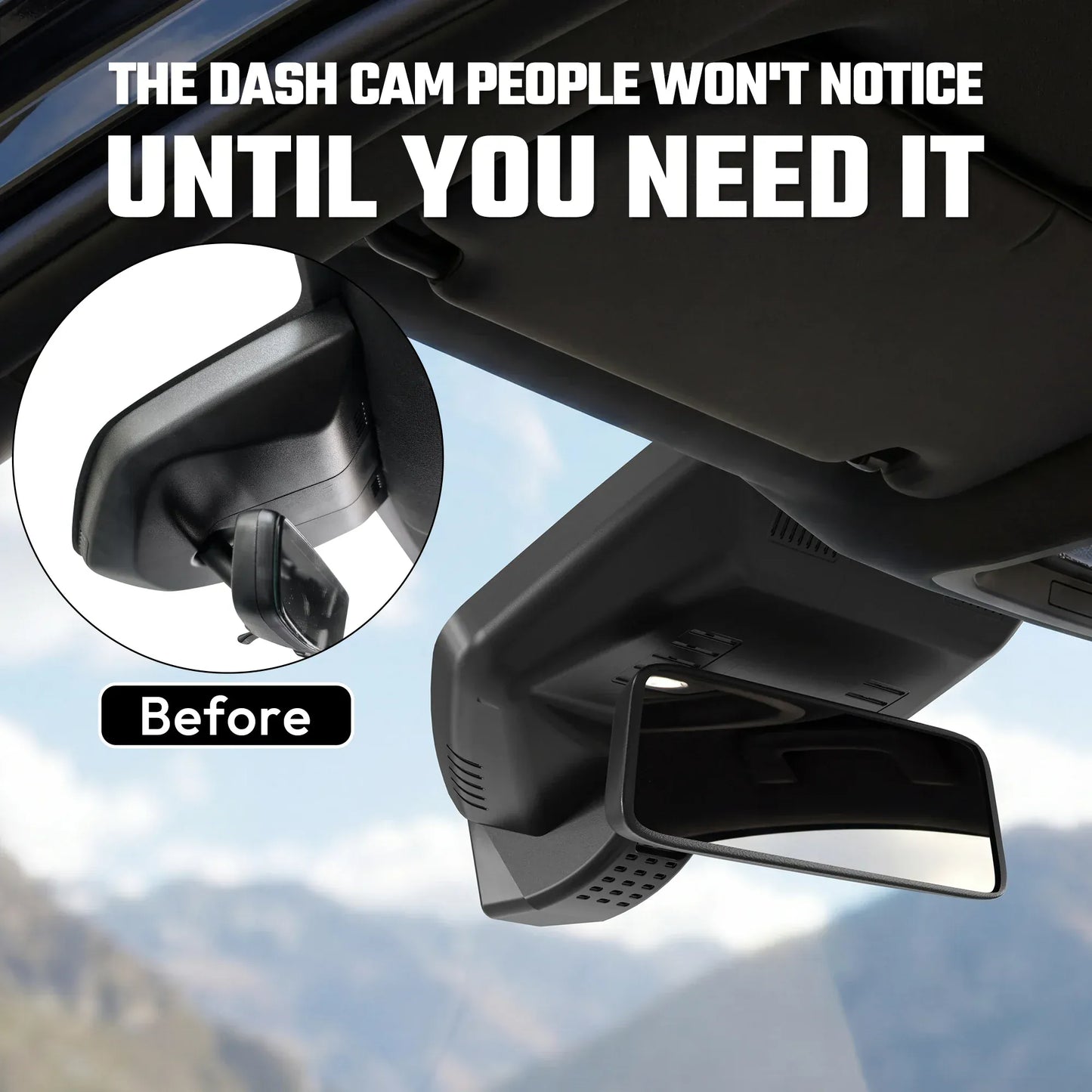 Premium Hidden 4K Dash Cam for Cadillac Escalade 2021-2026 Invisible Luxury