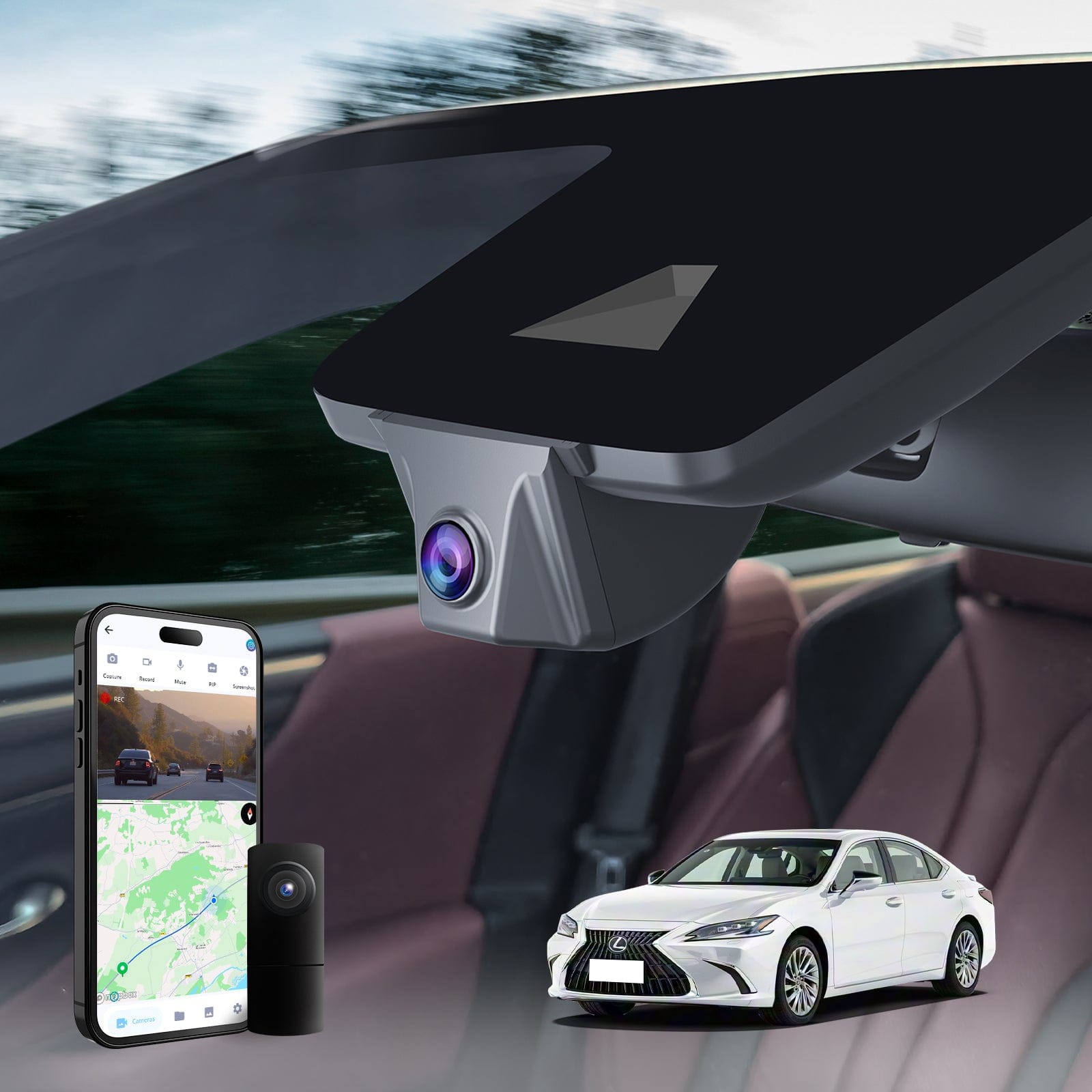 Fuvymyt OEM Dashcam for Lexus LX600, LX700h, ES Series, GX550 & RS Series