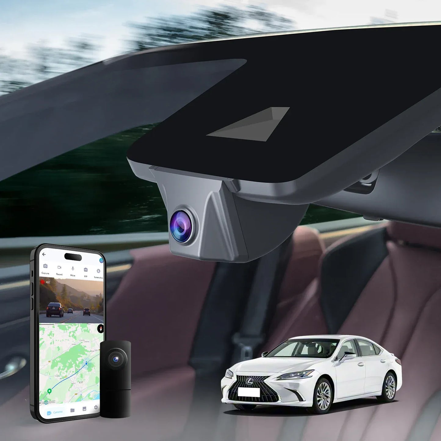 Fuvymyt Lexus ES Dash Cam OEM Style 4K UHD Premium Integrated Dashcam