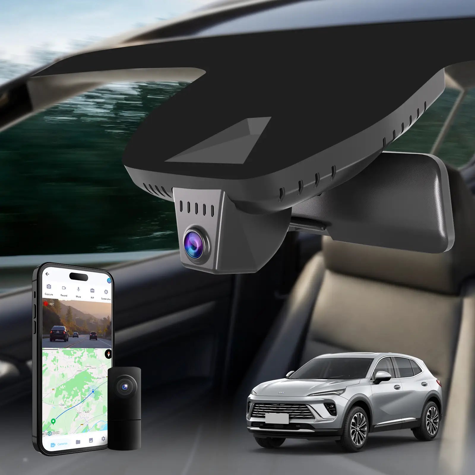 Fuvymyt Buick Envision Dash Cam OEM Style 4K UHD Premium Integrated Dashcam