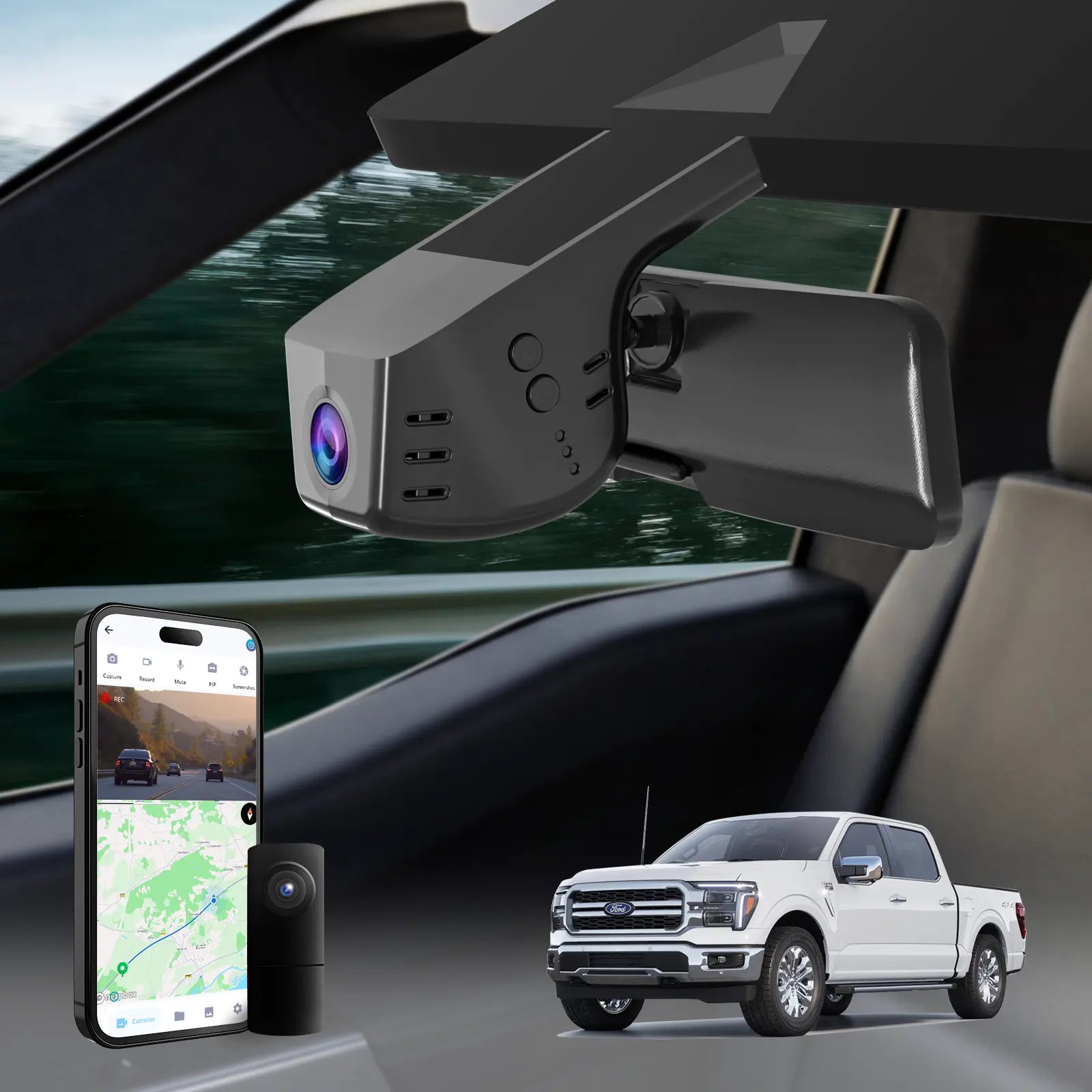 Premium 4K OEM Dash Cam for Ford F150 | Invisible ford f150 Dashcam [2018-2025]