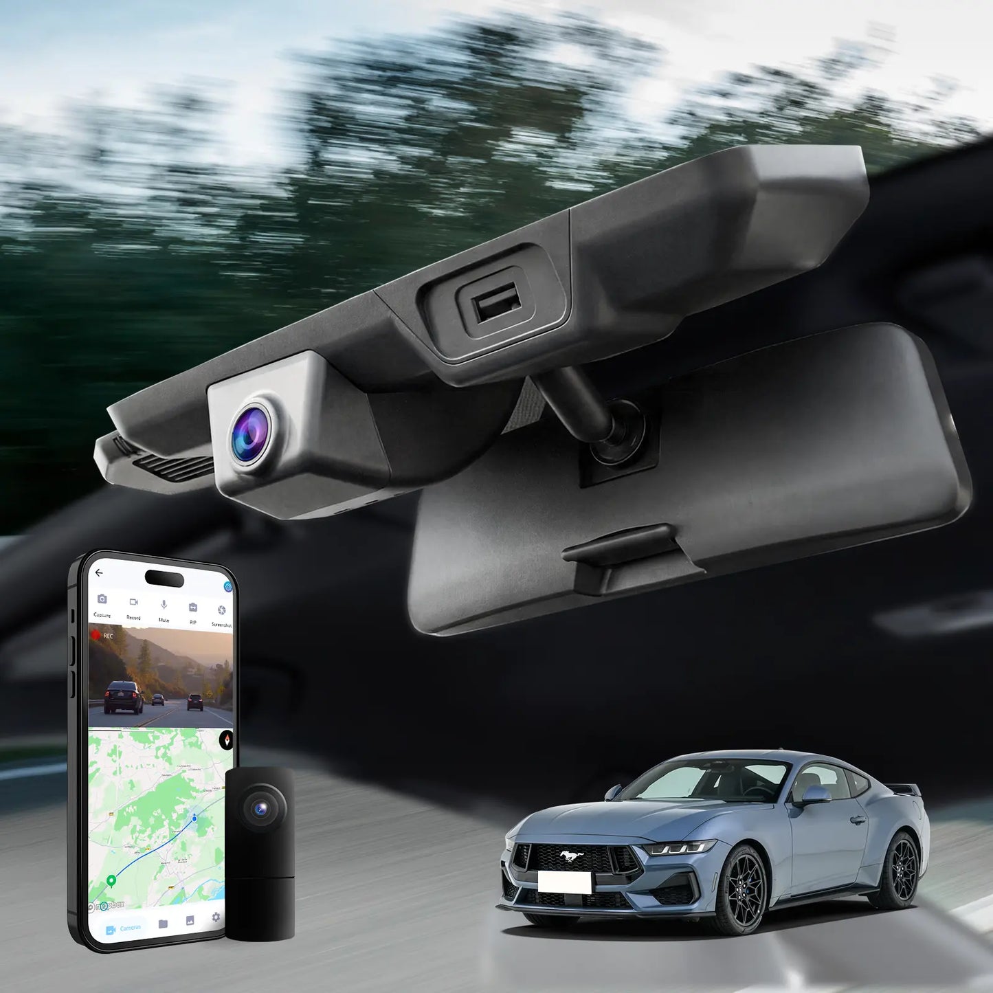 Ford Mustang Dash Cam OEM Style 4K UHD Premium Integrated Dashcam [2024-2025]