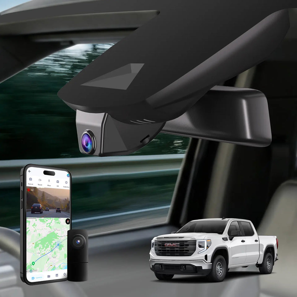 Premium 4K Dash Cam for GMC Sierra | OEM Mirror Mount Dash Cam [2021-2026]