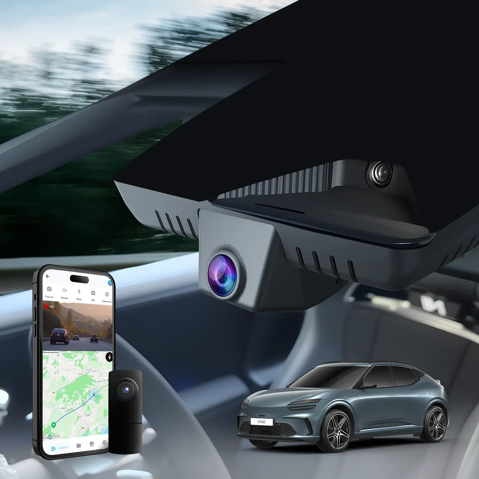 Fuvymyt Genesis GV60 Dash Cam OEM Style 4K UHD Premium Integrated Dashcam