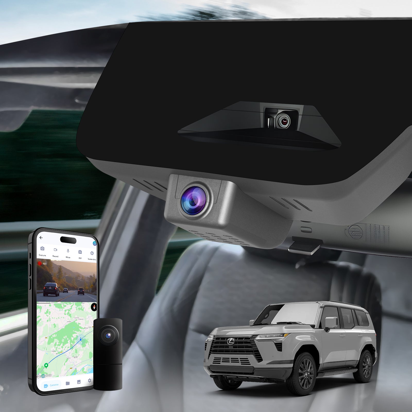 Fuvymyt OEM Dashcam for Lexus LX600, LX700h, ES Series, GX550 & RS Series