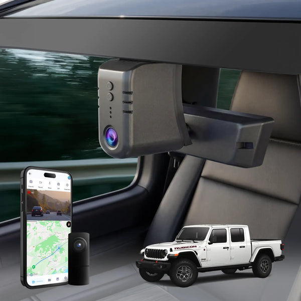Fuvymyt Jeep Gladiator Dash Cam OEM Style 4K UHD Premium Integrated Dashcam