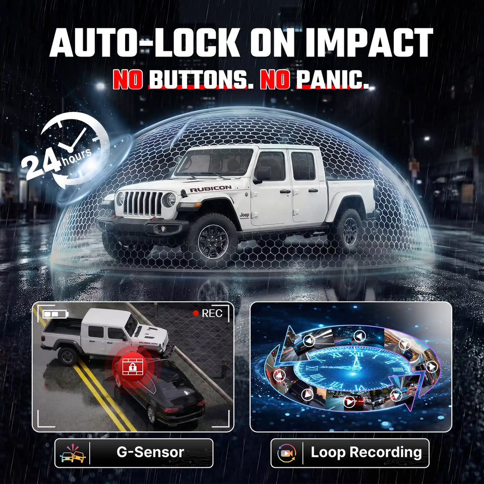 Fuvymyt Jeep Gladiator Dash Cam OEM Style 4K UHD Premium Integrated Dashcam