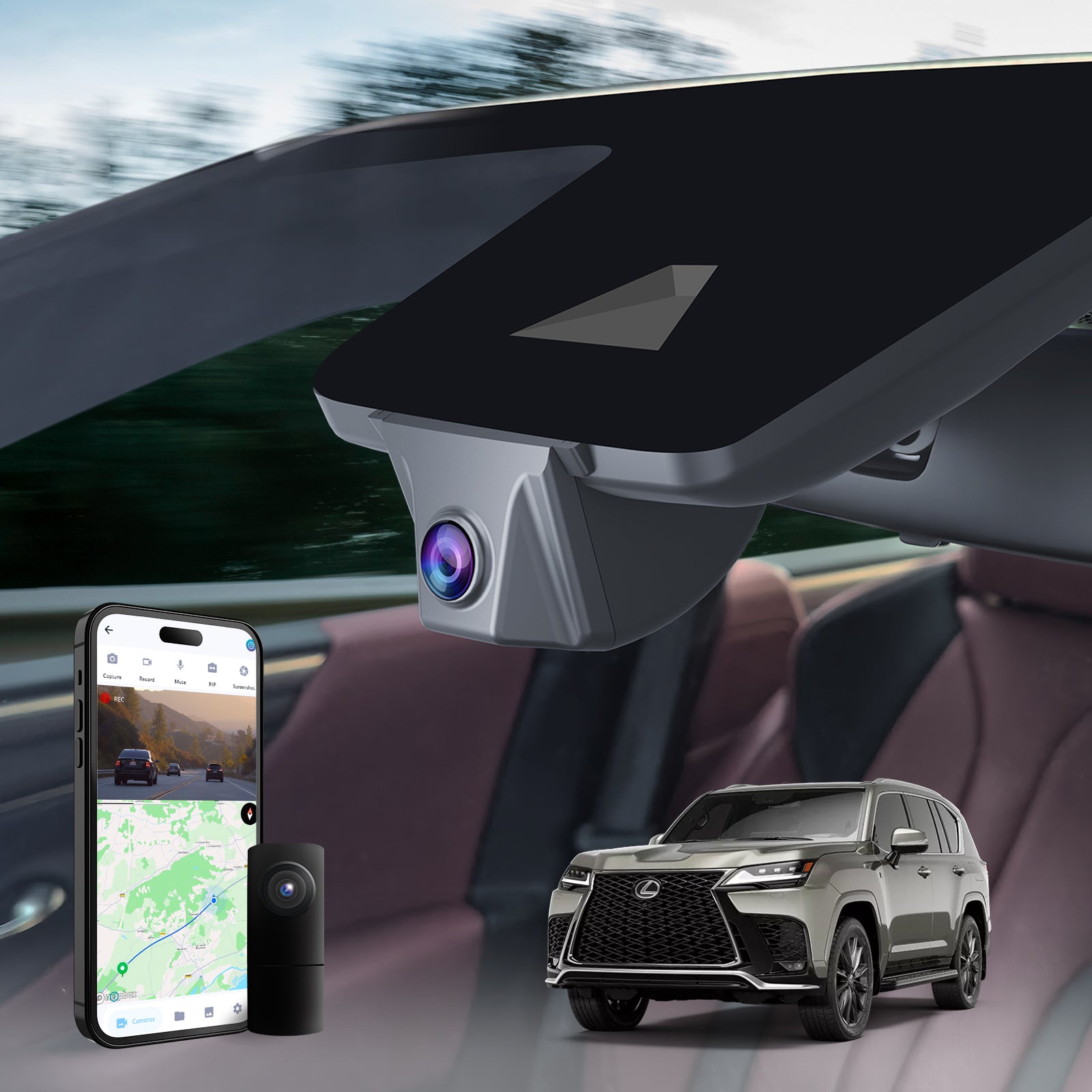 Fuvymyt OEM Dashcam for Lexus LX600, LX700h, ES Series, GX550 & RS Series