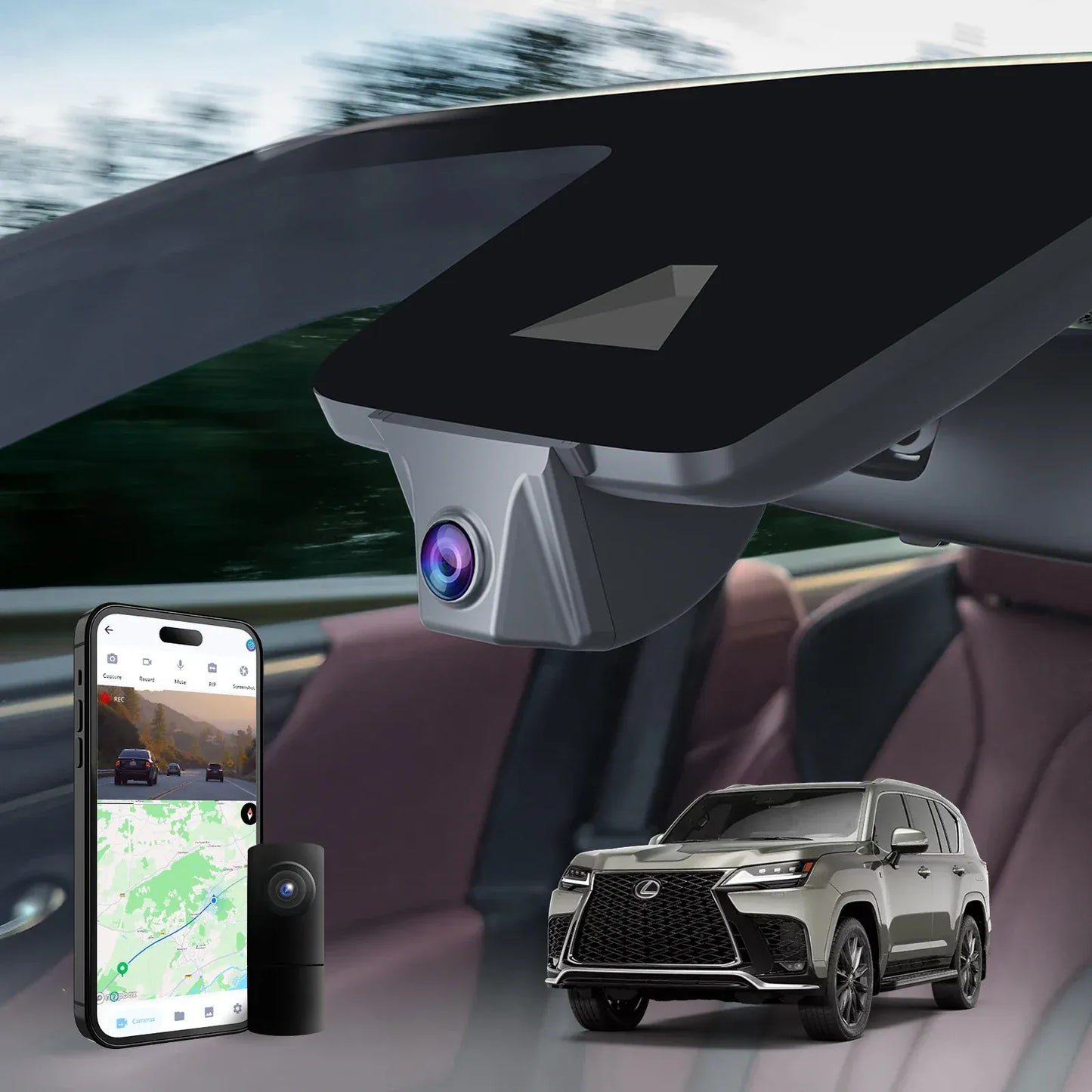 Fuvymyt Lexus LX 600 Dash Cam OEM Style 4K UHD Premium Integrated Dashcam [2022-2024]