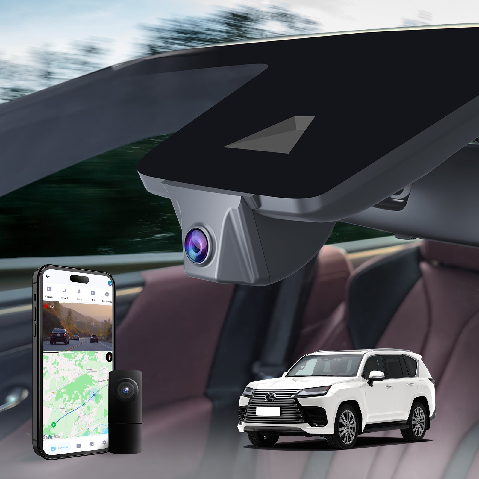 Fuvymyt OEM Dashcam for Lexus LX600, LX700h, ES Series, GX550 & RS Series