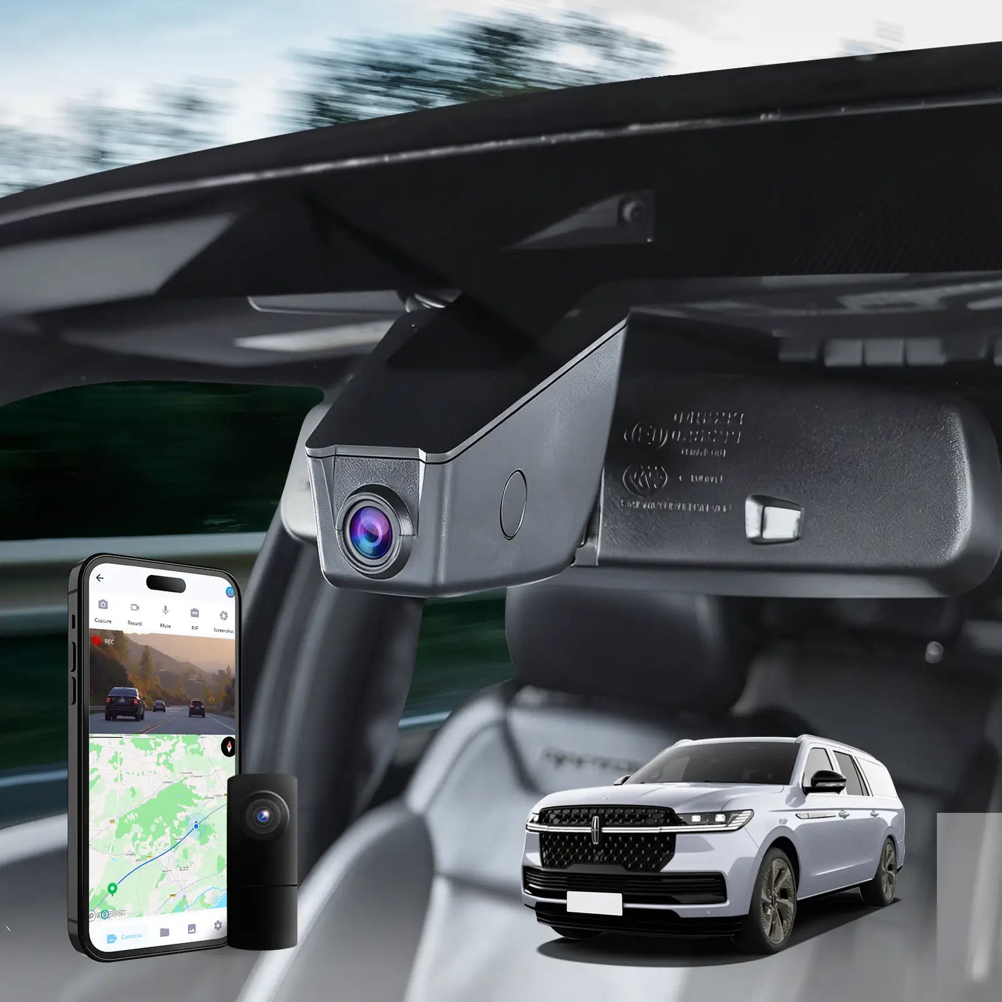 Fuvymyt Lincoln Navigator Dash Cam OEM Style 4K UHD Premium Integrated Dashcam