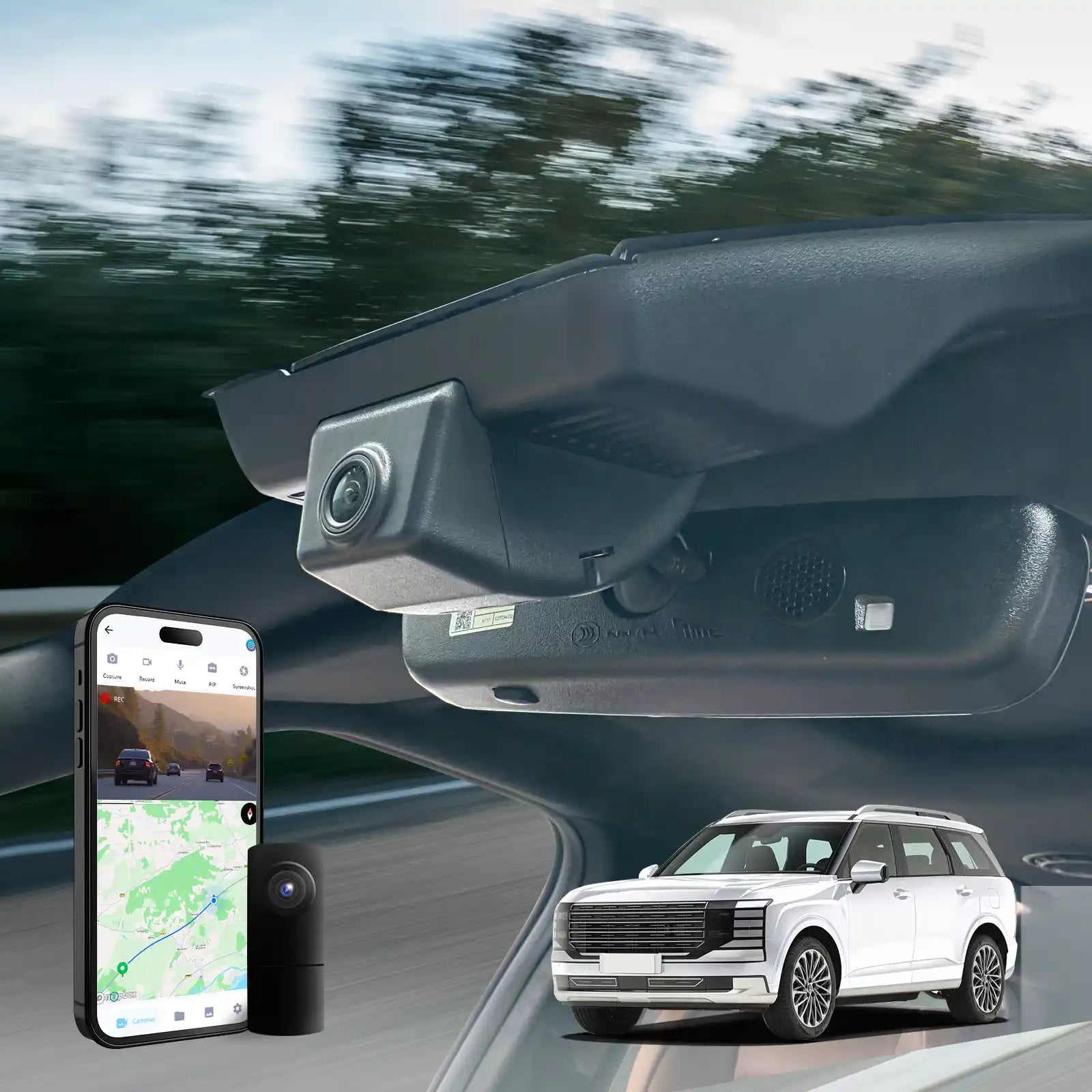 Fuvymyt Hyundai Palisade Dash Cam OEM Style 4K UHD Premium Integrated Dashcam