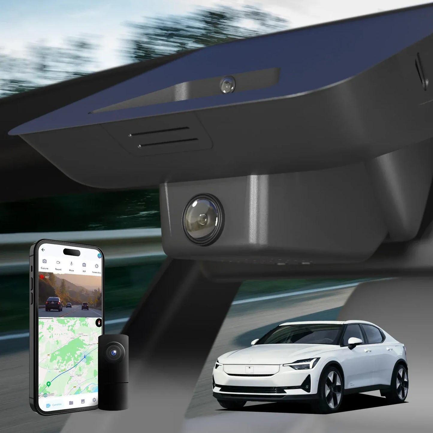 Fuvymyt Polestar 2 Dash Cam OEM Style 4K UHD Premium Integrated Dashcam [2021-2026]