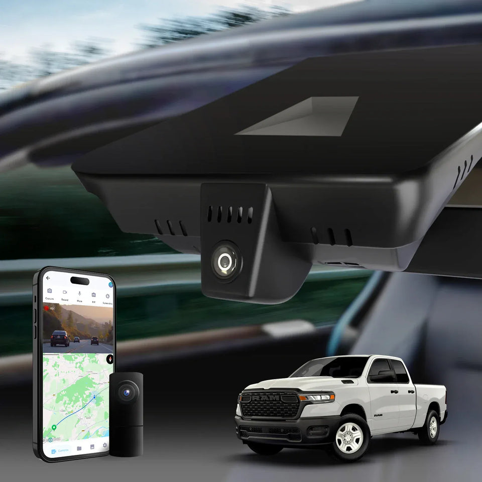 Premium 4K OEM Dash Cam for Dodge RAM 1500 | Invisible Dashcam [2019-2024]