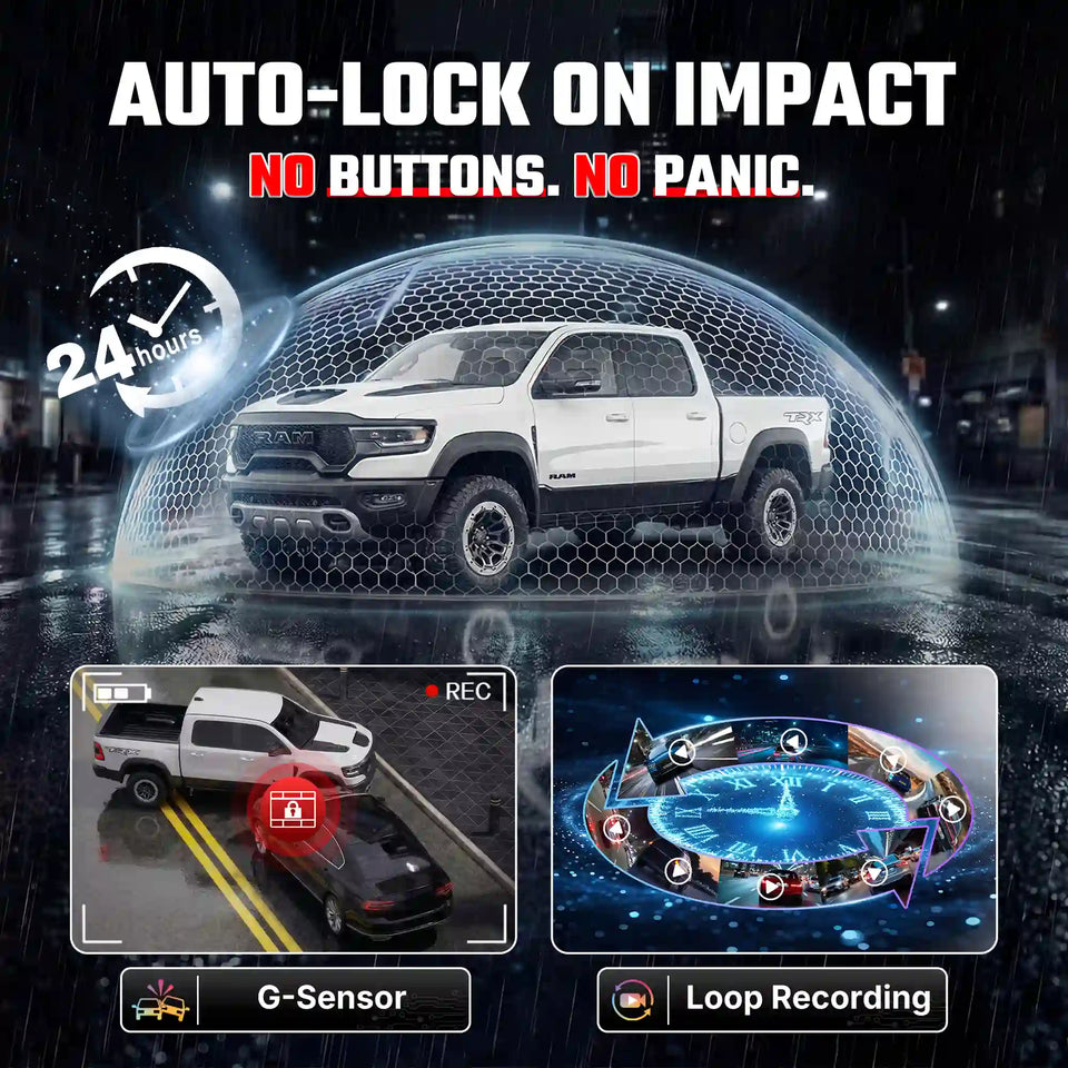 Premium 4K OEM Dash Cam for Dodge RAM 3500 | Invisible Dashcam [2019-2024]