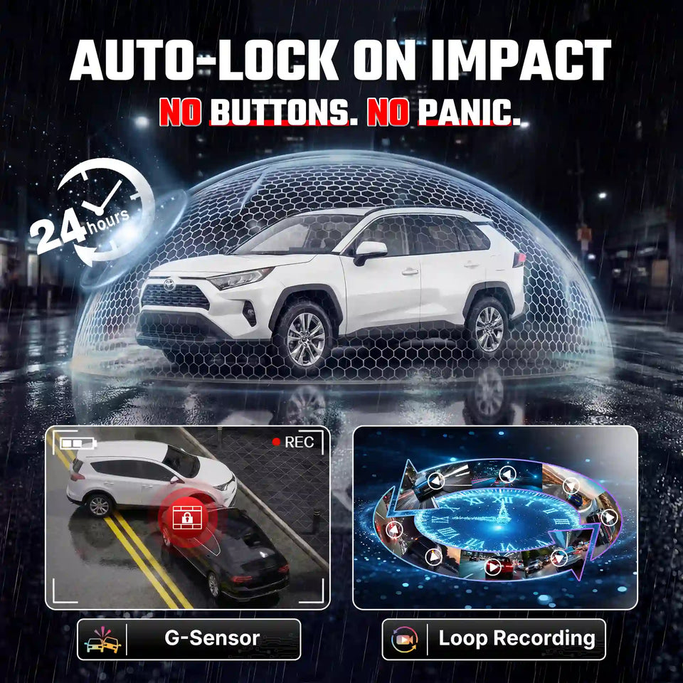 Premium 4K OEM Dash Cam for Toyota RAV4 | Invisible Mirror Mount Dashcam [2019-2025]