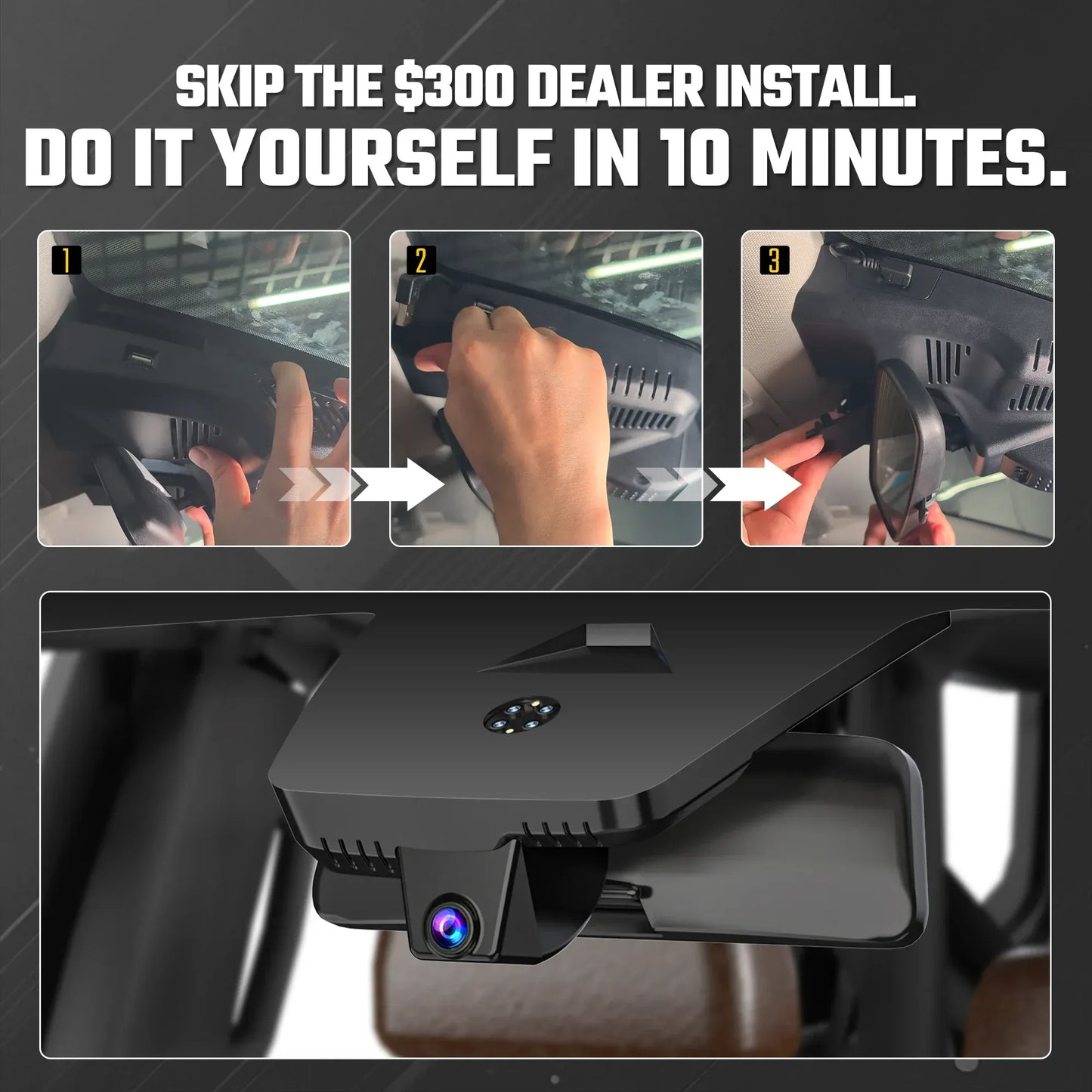 Premium 4K OEM Dash Cam for Ford Ranger 2024-2025 Invisible Dashcam