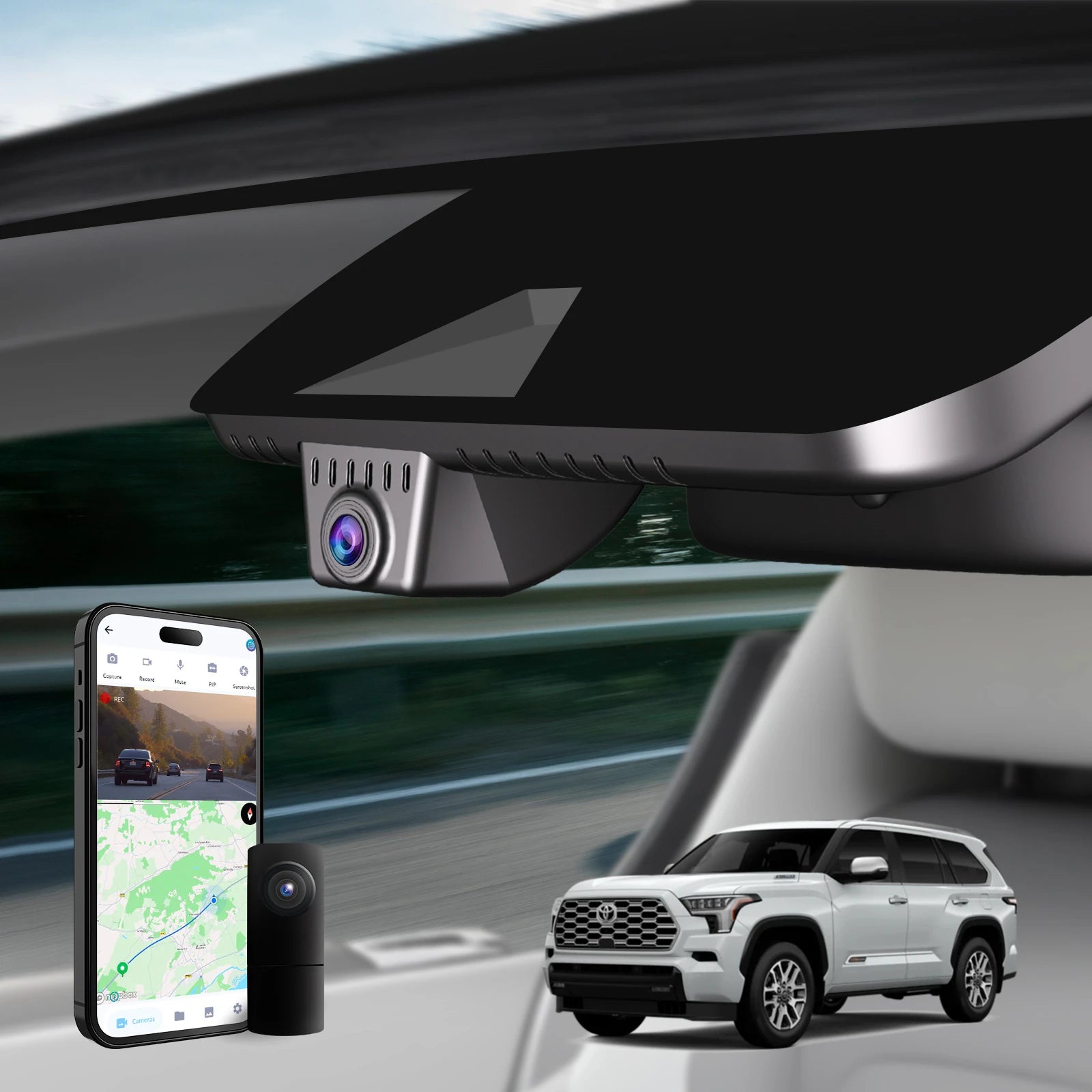 OEM 4K Dashcam for Toyota | Fits Tacoma, Tundra, RAV4, Prius, Camry & Corolla