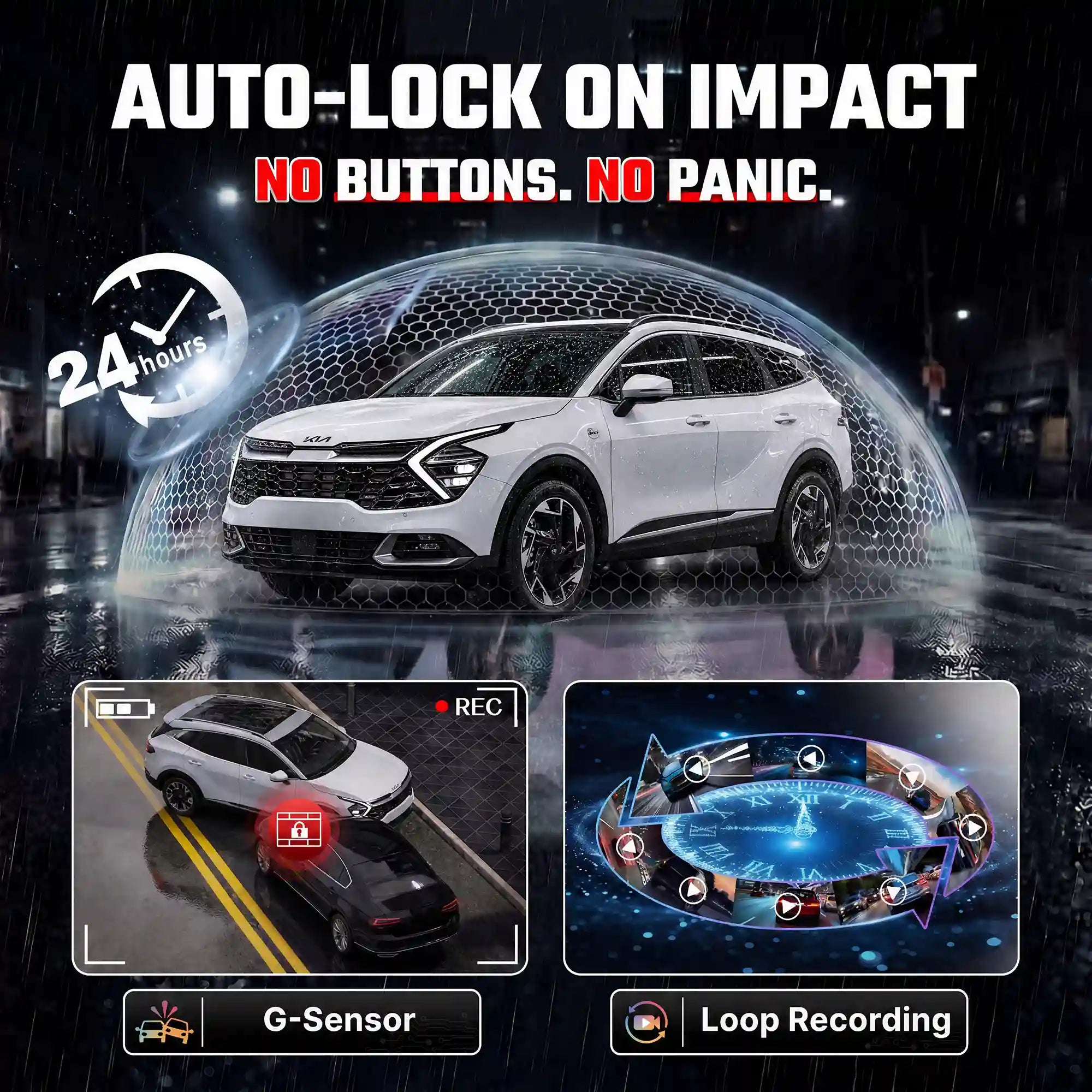 Fuvymyt Kia Sportage Dash Cam OEM Style 4K UHD Premium Integrated Dashcam [2026]