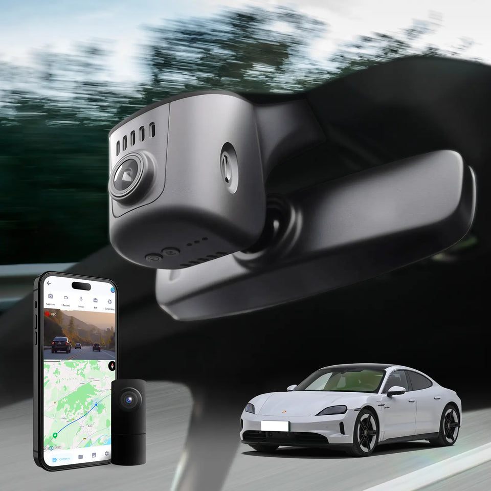 Fuvymyt Porsche Taycan Dash Cam OEM Style 4K UHD Premium Integrated Dashcam [2020-2026]