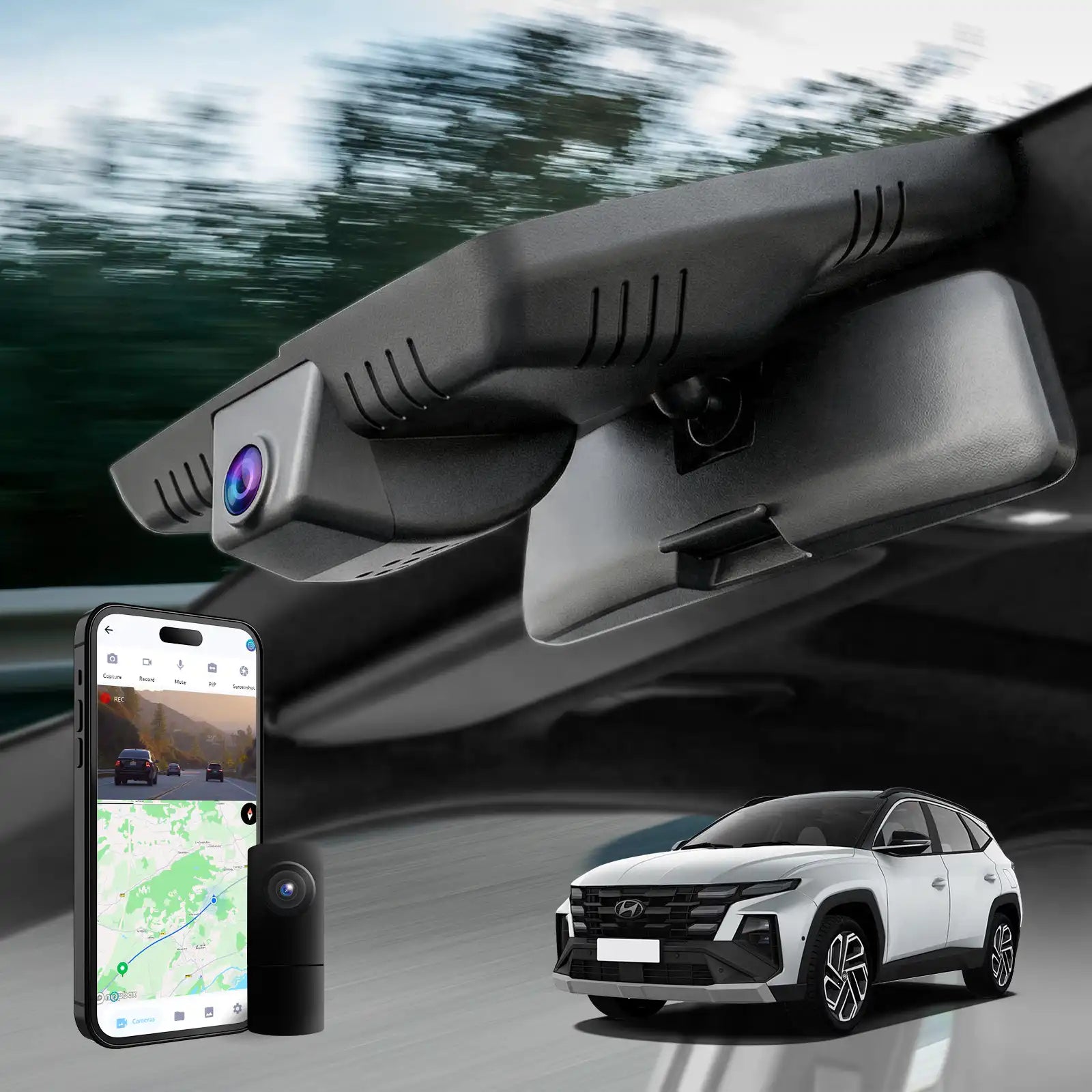 Fuvymyt Hyundai Tucson Dash Cam OEM Style 4K UHD Premium Integrated Dashcam
