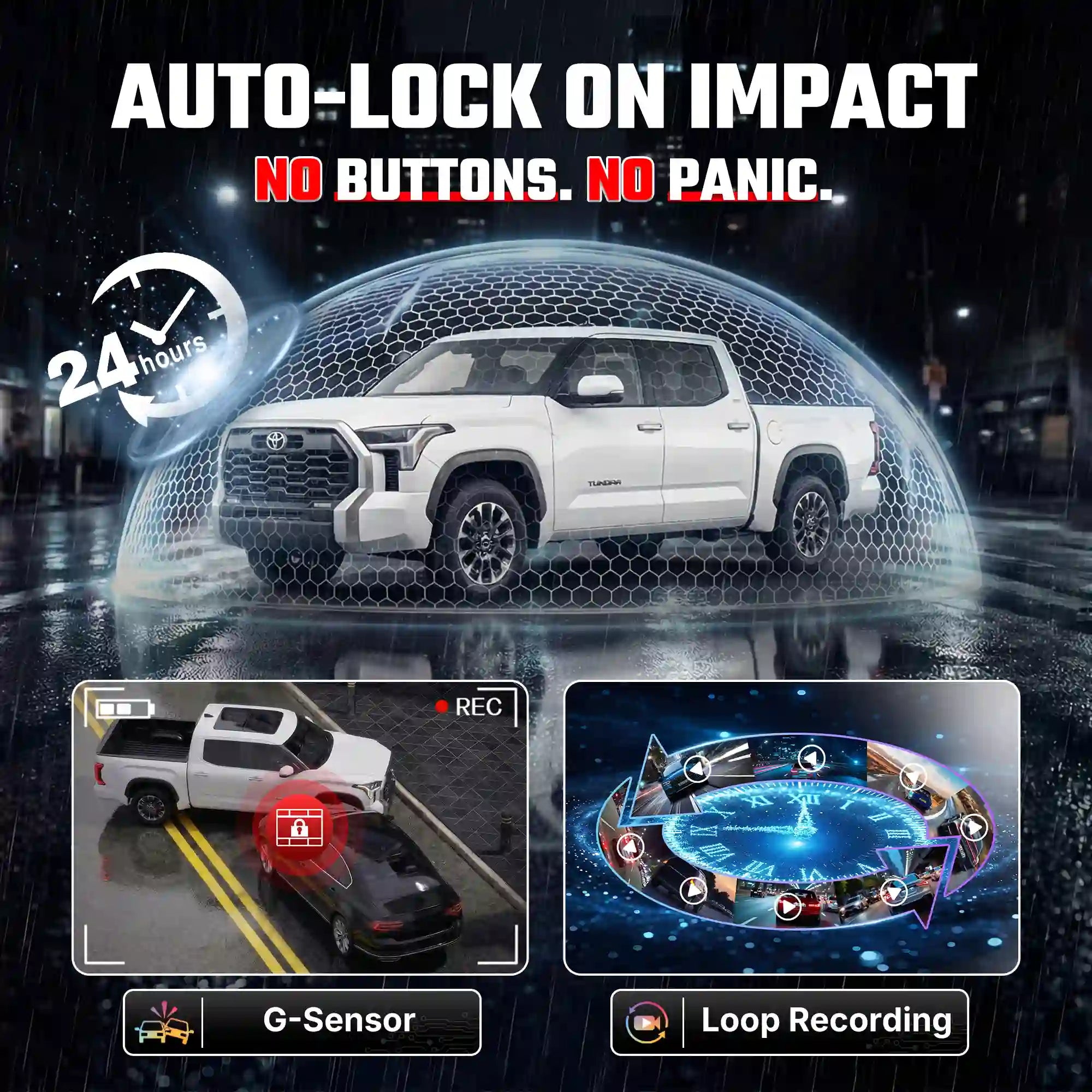 Premium 4K OEM Dash Cam for Toyota Tundra | Invisible Dashcam [2017-2026]