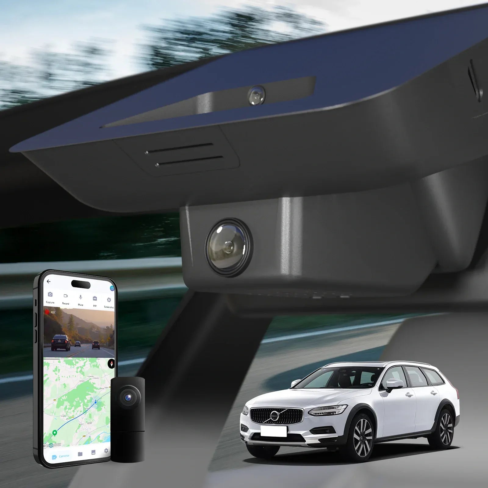 Fuvymyt Volvo V90 Dash Cam OEM Style 4K UHD Premium Integrated Dashcam