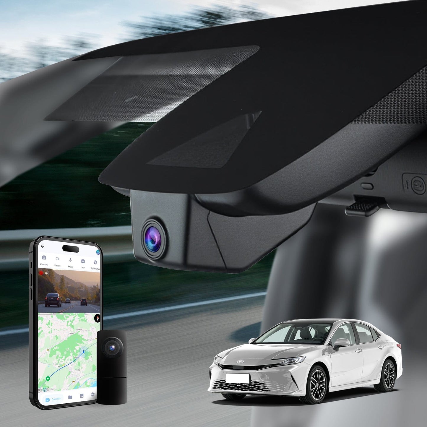 OEM 4K Dashcam for Toyota | Fits Tacoma, Tundra, RAV4, Prius, Camry & Corolla