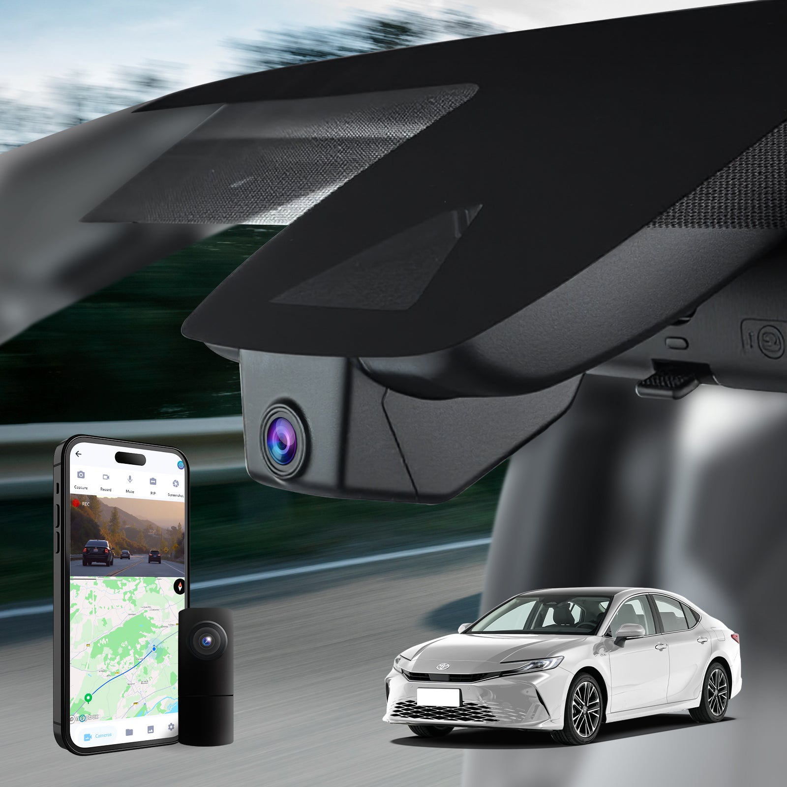 OEM 4K Dashcam for Toyota | Fits Tacoma, Tundra, RAV4, Prius, Camry & Corolla