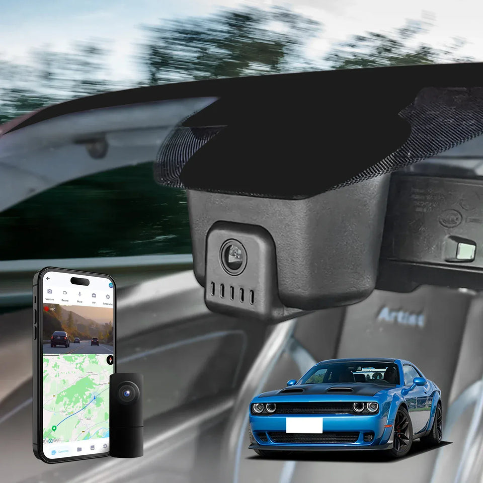 Fuvymyt Dodge Challenger Dash Cam | OEM Style 4K UHD Premium Integrated Dashcam [2015-2023]