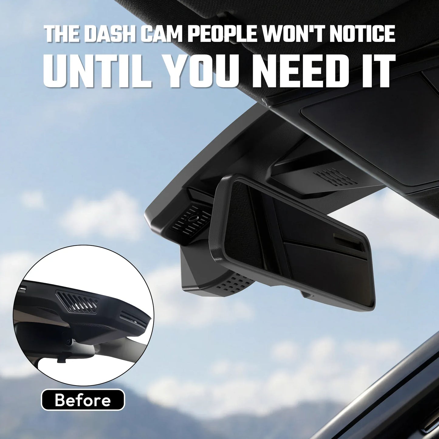 Premium 4K OEM Dash Cam for Ford Ranger 2024-2025 Invisible Dashcam