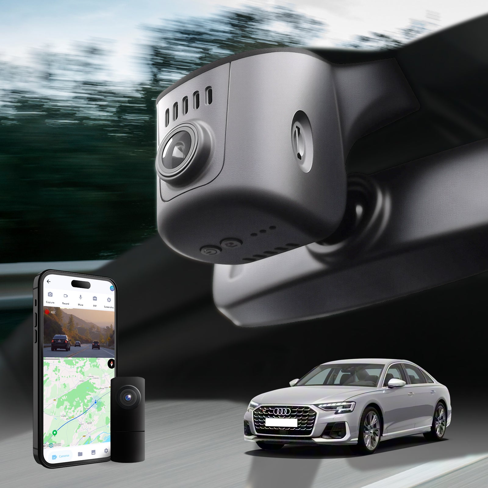 Fuvymyt Audi OEM Dashcam 2018–2025 | A/Q/S Series 4K Dash Cam