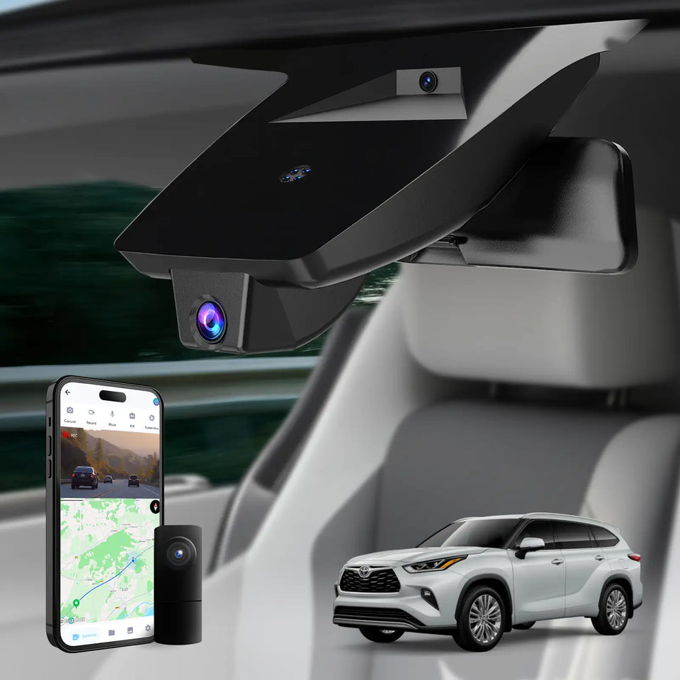 Fuvymyt Toyota Highlander Dash Cam OEM Style 4K UHD Premium Integrated Dashcam [2018-2026]