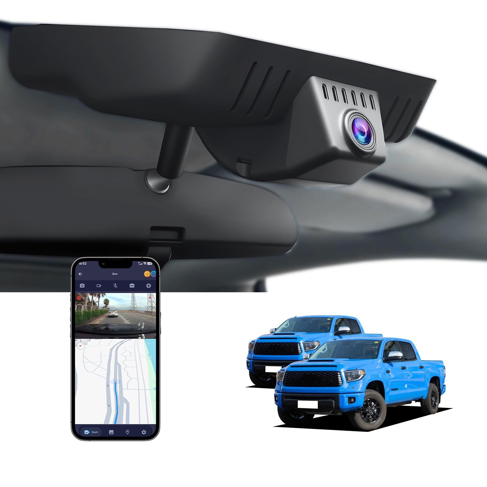 OEM 4K Dashcam for Toyota | Fits Tacoma, Tundra, RAV4, Prius, Camry & Corolla