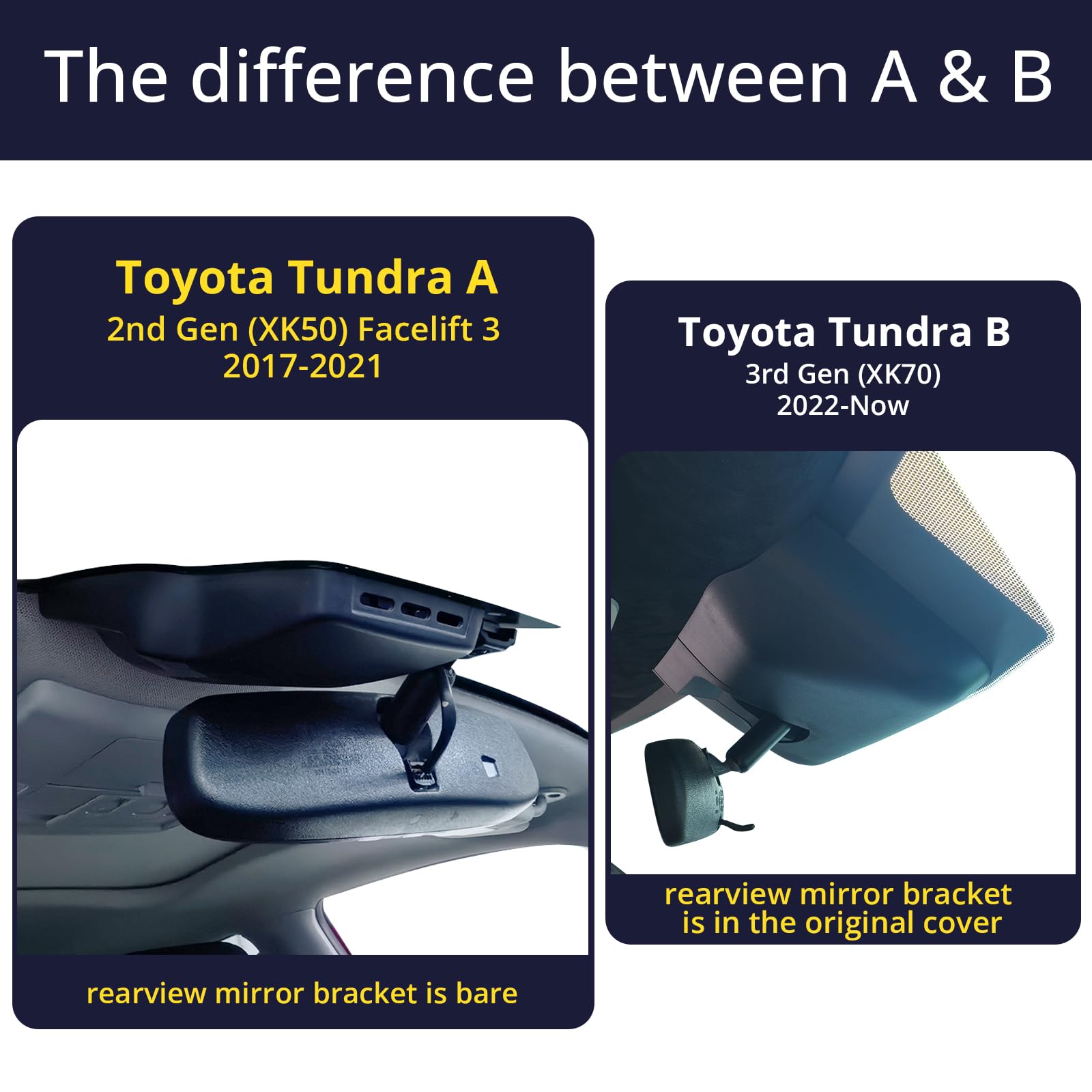 OEM 4K Dashcam for Toyota | Fits Tacoma, Tundra, RAV4, Prius, Camry & Corolla