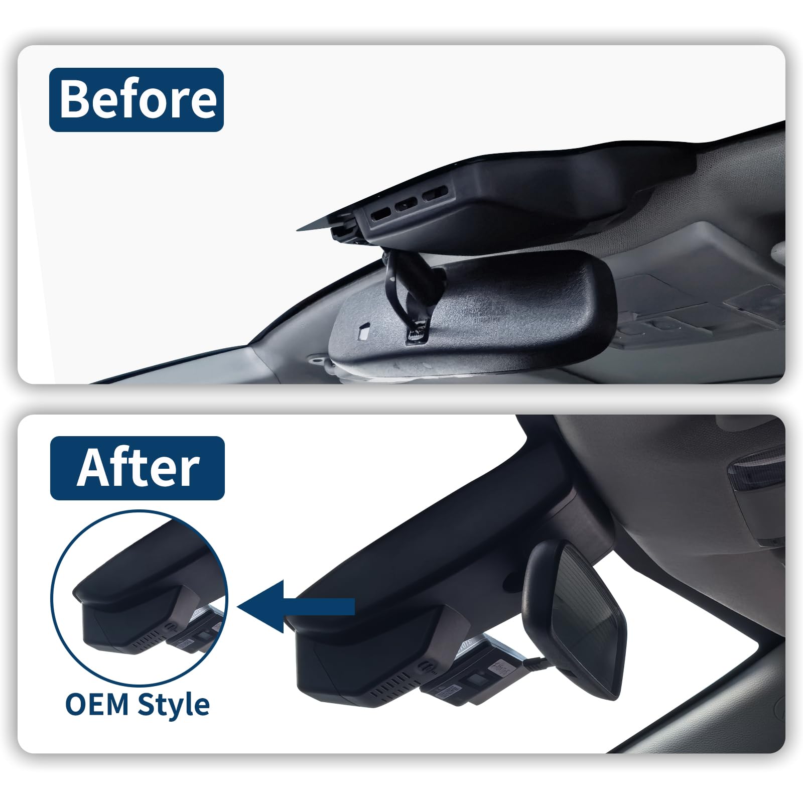 OEM 4K Dashcam for Toyota | Fits Tacoma, Tundra, RAV4, Prius, Camry & Corolla