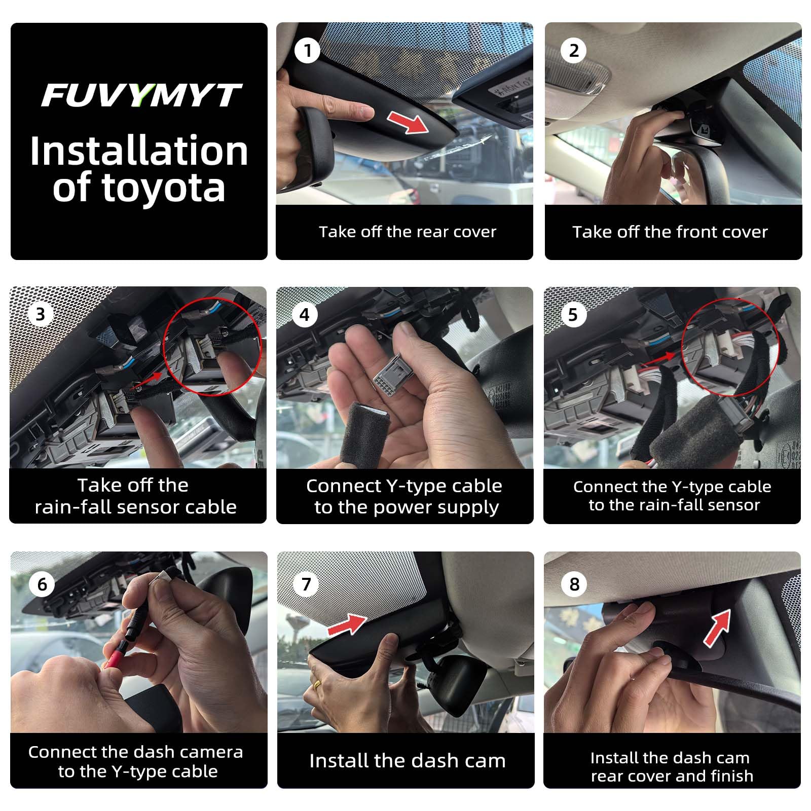 OEM 4K Dashcam for Toyota | Fits Tacoma, Tundra, RAV4, Prius, Camry & Corolla