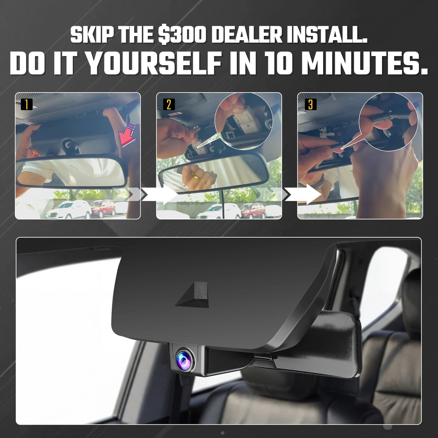 Fuvymyt Toyota Land Cruiser Prado Dash Cam OEM Style 4K UHD Premium Integrated Dashcam