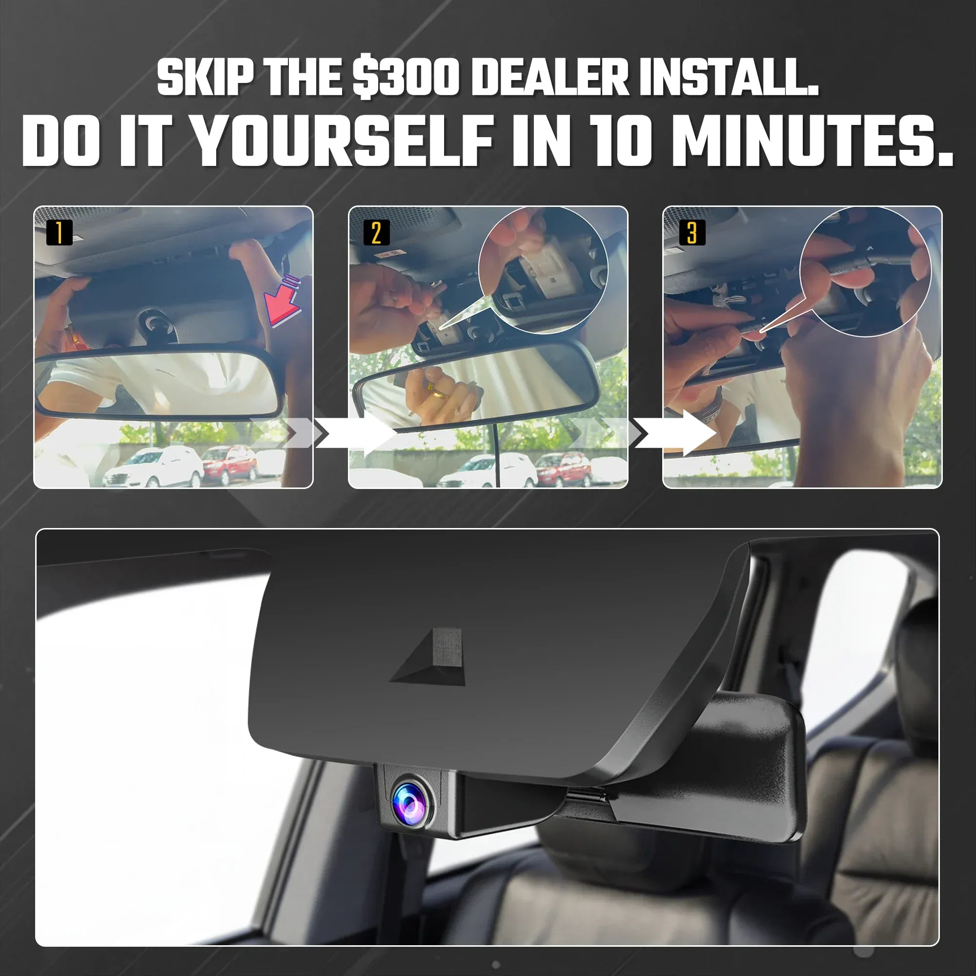 Fuvymyt Toyota Land Cruiser Prado Dash Cam OEM Style 4K UHD Premium Integrated Dashcam